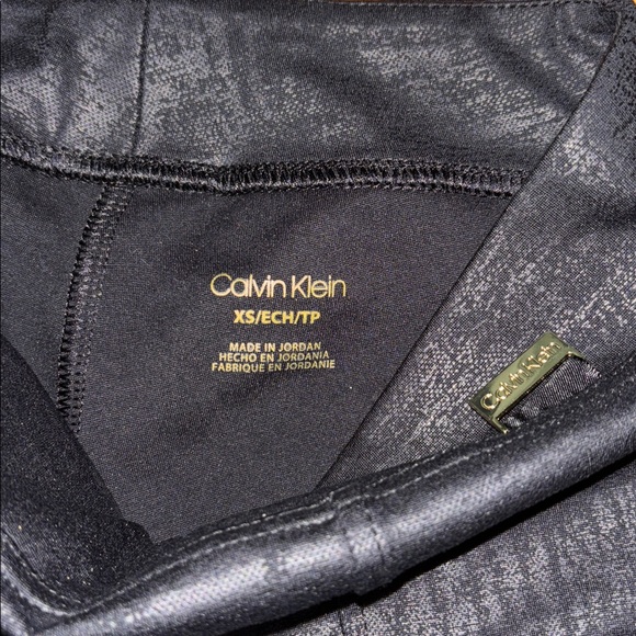 Calvin Klein Madison Shimmery Black Leggings - Picture 3 of 5